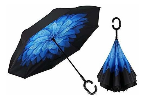 Paraguas Invertido Antiviento Con Protección Uv