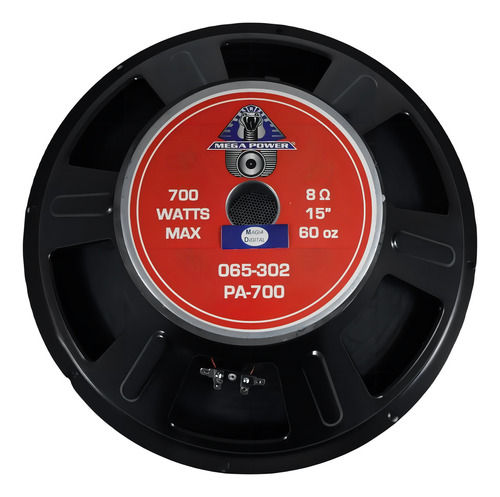 Bocina 15 Pulgadas Mega Power 700 Watts Pa-700 065-302 Negro