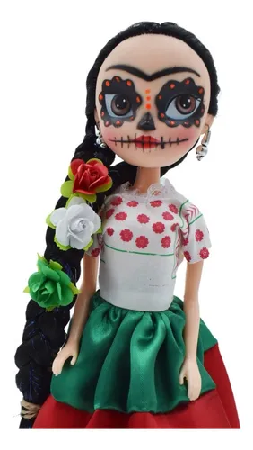 Souvenir Mexicano Muñeca Catrina Vestido China Poblana Liso Souvenir Mexicano Muñeca Catrina Vestido China Poblana Liso