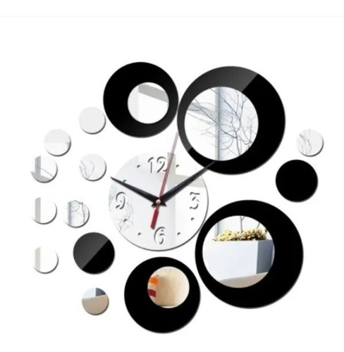 Reloj De Pared 3d Decoración Moderna Hogar Adhesivo Acrilico