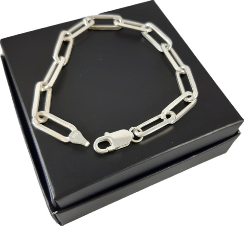 Pulsera Hombre Plata 925 Forcet Largo Maciza 7mm