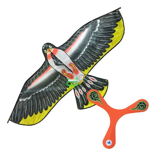 Combo Boomerang Star Indoor + Barrilete Cometa Forma Aguila