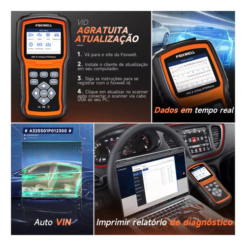 Scaneri Automotivo Foxwell Nt630 Plus Reset Airbag Abs Sas