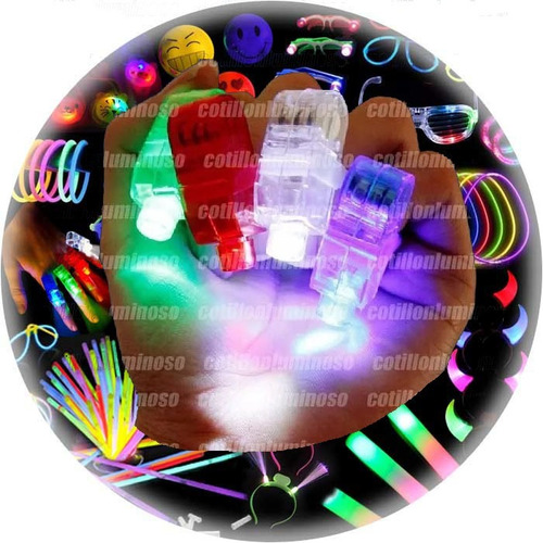 20 Anillos Laser Led Luminoso Para Dedos Cotillon Luminoso