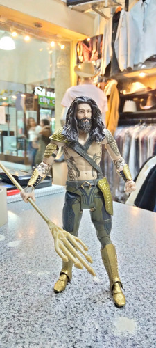 Dc Aquaman, Jason Momoa, Justice League, Tridente Dorado!! (Usado)
