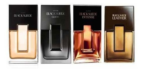 Pack X4 Perfumes Black Suede Avon | Original, Dark, Intense