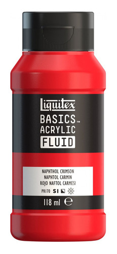 Tinta Acrílica Liquitex Basics Fluid 118ml Naphtol Crimson