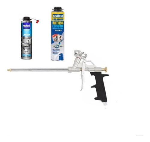 Kit Pistola + Cleaner + Espuma Poliuretano Quilosa Europa