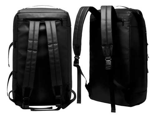 Mochila y maleta Nordk On The Road 2 en 1, 36 litros, color negro, diseño de tela lisa