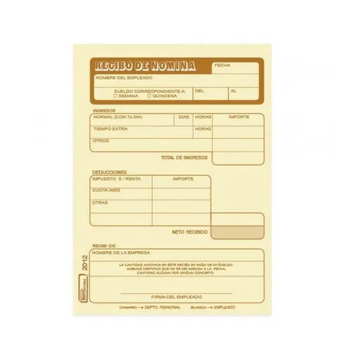 comprar Recibo De Nomina 3 Blocks C\u002F25 Juegos C\u002Fu Libreta Empleo