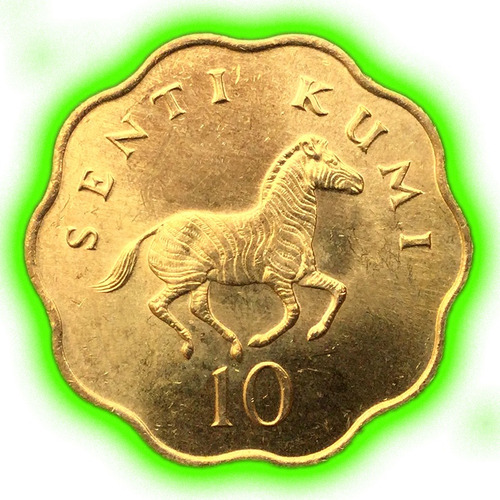 Tanzania - Moneda 10 Senti 1981 - Julius Nyerere - Cebra