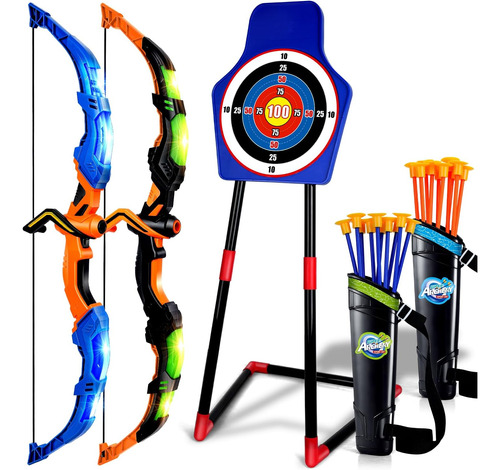 2 Pack Bow And Arrow For Kids 4 6 8 12 Years Old, Outside Ou