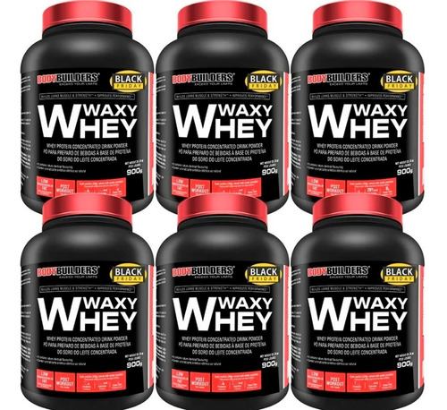Combo 4x Whey Protein 900g + 2x (total 6 Unidades) Sabor Chocolate