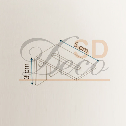 Imagen 3 de 5 de Soporte Escuadra Mensula Para Riel De Cortinas 5 Cm Sd Deco