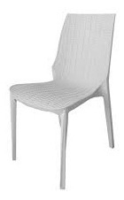 Silla Plastica Harmony Simil Ratan Blanca