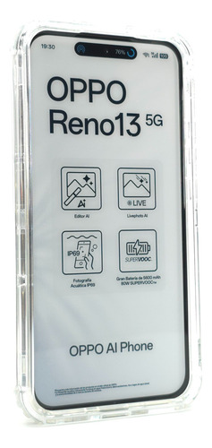 Funda 3 En 1 Para Oppo Reno 13 5g Case Uso Rudo Protector Caramelo - Transparente Oppo Reno 13 5g