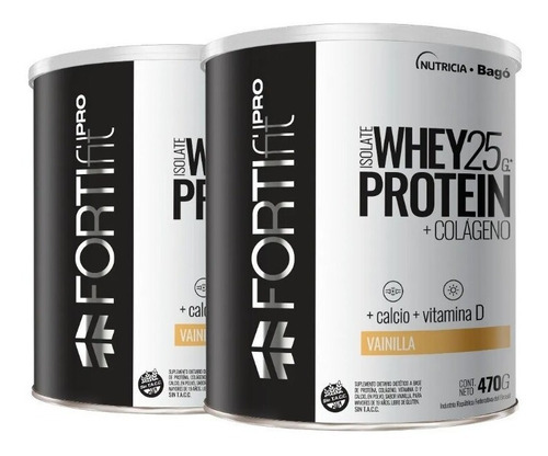 Imagen 1 de 5 de Fortifit Pro Whey Protein Isolate Pack X 2 Unidades