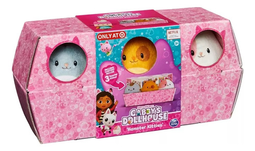 Pelúcia Infantil Gabby's Dollhouse 3 Hamsters 3914 - Sunny