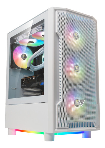 Gabinete Gamdias Athena M6 Lite Atx Argb Cristal Blanco