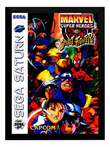 Quadro Marvel Vs Street Fighter Arcade Capcom Retro A3 33x45