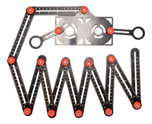 Regla Plegable De La Guía Del Taladro De La Regla 12 Veces