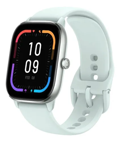 Reloj Smartwatch Amazfit GTS 4 Mini celeste.