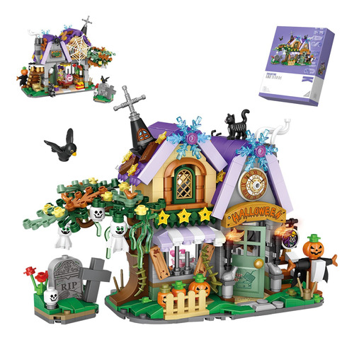 Loz Silan Halloween Casa Embrujada Mini Bricks Building Toys