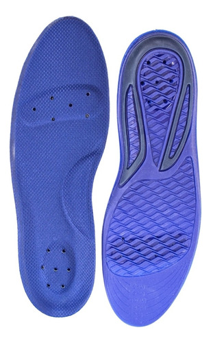 Palmilha Anti Impacto Esporão Memory Foam + Gel Chantal Cor Azul Tamanho Da Palmilha 39 A 45 - Masculino