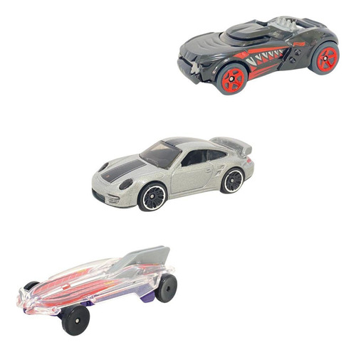 Kit Com 3 Carros Hot Wheels Modelo 4 - Mattel