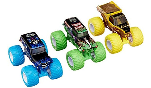 Monster Jam - Trituradoras De Cargador(3 Unidades Multicolor