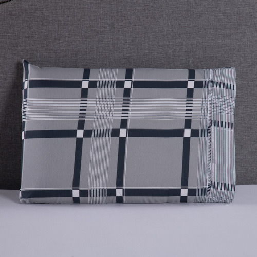 Jogo De Lençol Elástico Solteiro 2 Pc Estampado Cama Box Cor Xadrez/cinza Desenho Do Tecido Estampas