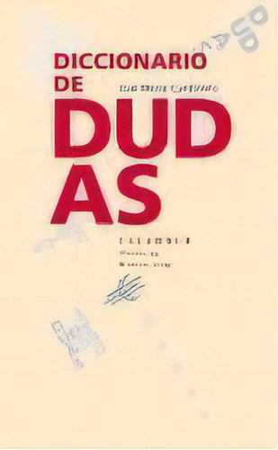 Diccionario De Dudas, De Cumbreño, José María. Calambur Editorial, S.l. En Español