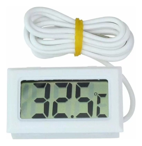 Termômetro Branco Digital Para Uso Aquário Freezer