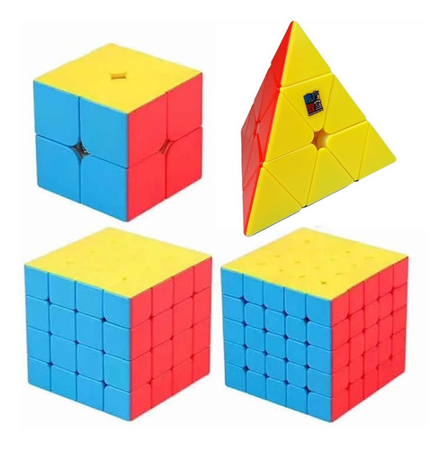 Cubo Rubik Pack 4 Cubos Moyu Meilong, 2x2, Pyraminx, 4x4 5x5