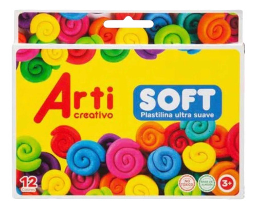 12 Plastelina Soft Jumbo Arti Creativo