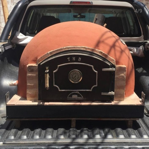 Horno De Barro Transportable Thb 1 X 1 Mt Con Base Leña-gas