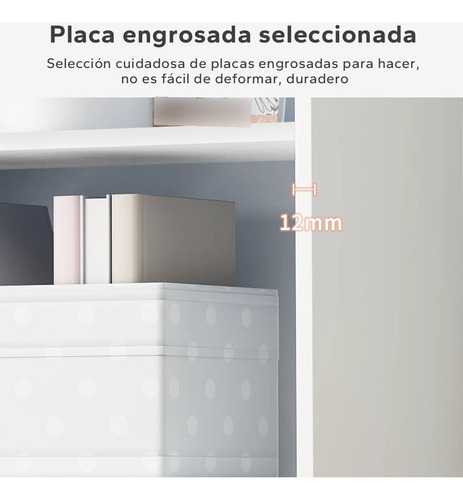 Librero Organizador Niños 5 Compartimentos Con Puertas Rosa