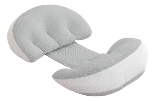Almohada Para Protección Embarazo En Forma De C Abdominal Color Gris