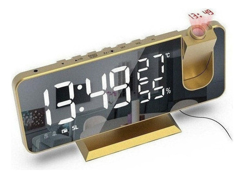 Qqq Pantalla De Radio Led De Proyección Grande Con Reloj