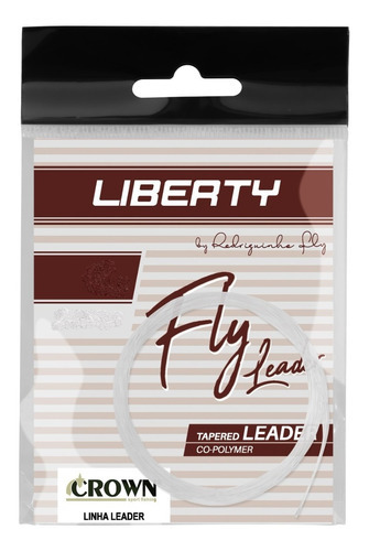 Linha Leader Conico De Fly Liberty 0x 2,25 Metros - Crown Cor Branco