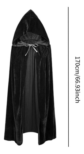 Capa Larga Con Capucha Para Halloween, Capa Suave Para
