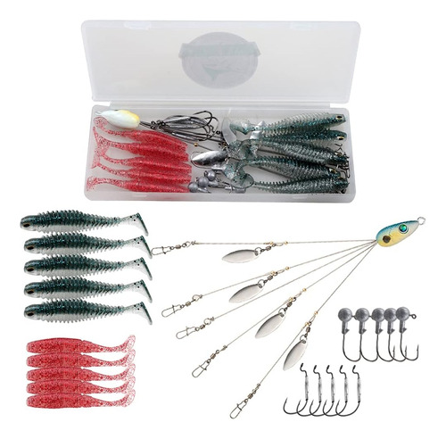 Kit Accesorios D/pesca Johncoo Señuelos Suaves P/anzuelos