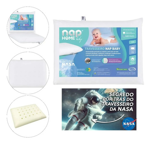 Travesseiro Infantil Recém-nascido Home Baby - Capa Removive