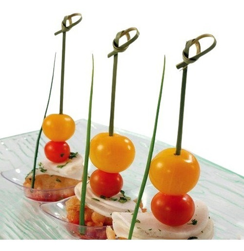 Pincho De Bambu Para Cocteles X 100 Pares Stick Palitos Palo