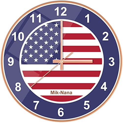 Mik-nana Relojes De Pared De 12 Pulgadas Con Pilas, Estilo B