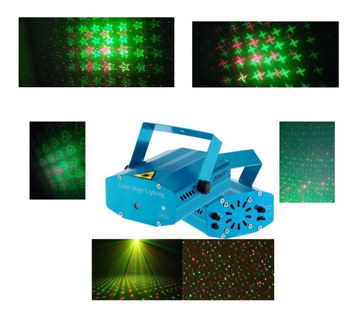 Mini Proyector Láser Efecto De Iluminación Led Rojo Y Verde
