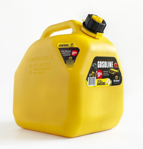 Bidón Amarillo P/ Gasoil Homologado Diesel 10lts - Con Pico