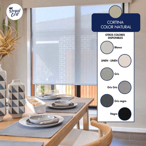 Cortina Roller Standard Translucida Sun Screen 5% 120x130 Cm Natural