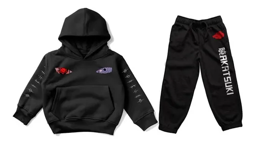comprar Conjunto Moletom Sharingan Naruto Anime Blusa Calça Infantil