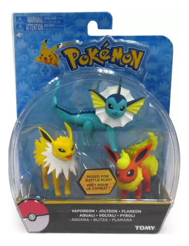 Vaporeon, Jolteon Flareon Pokemon Tomy